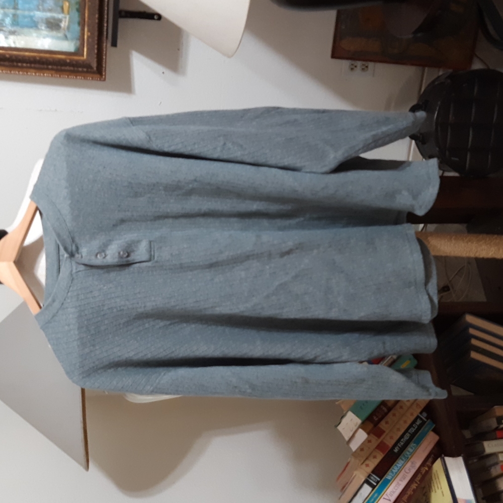 Mens Sweater long sleeve Size  XXL High SIERRA Cotton Greenish Gray